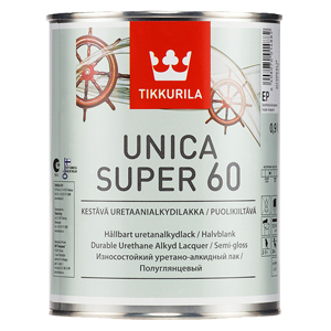Tikkurila Unica Super 60 / Тиккурила Уника Супер 60 Лак для дерева уретано-алкидный полуглянцевый