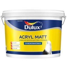 DULUX ACRYL MATT краска латексная для внутренних работ, база BW (9л)