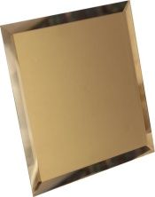Квадратная зеркальная бронзовая плитка с фацетом 10мм КЗБ1-04 30x30