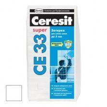 Затирка цементная Ceresit CE 33 Super белая №01 2 кг