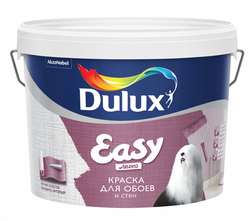 Dulux Easy / Дюлакс Изи Краска для стен и обоев водно-дисперсионная матовая