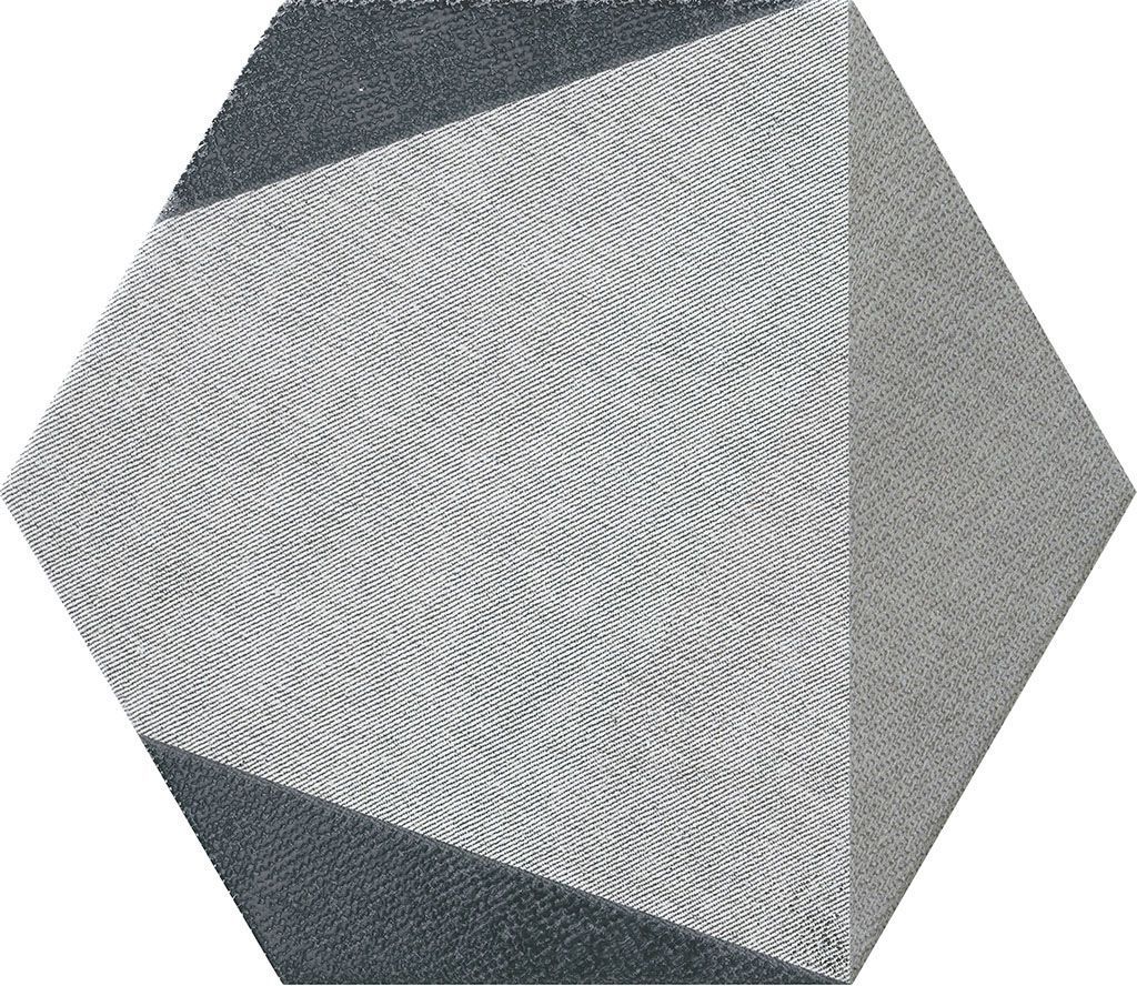 Плитка из керамогранита HEXTANGRAM FABRIC GREY для стен и пола, универсально 33x28,5