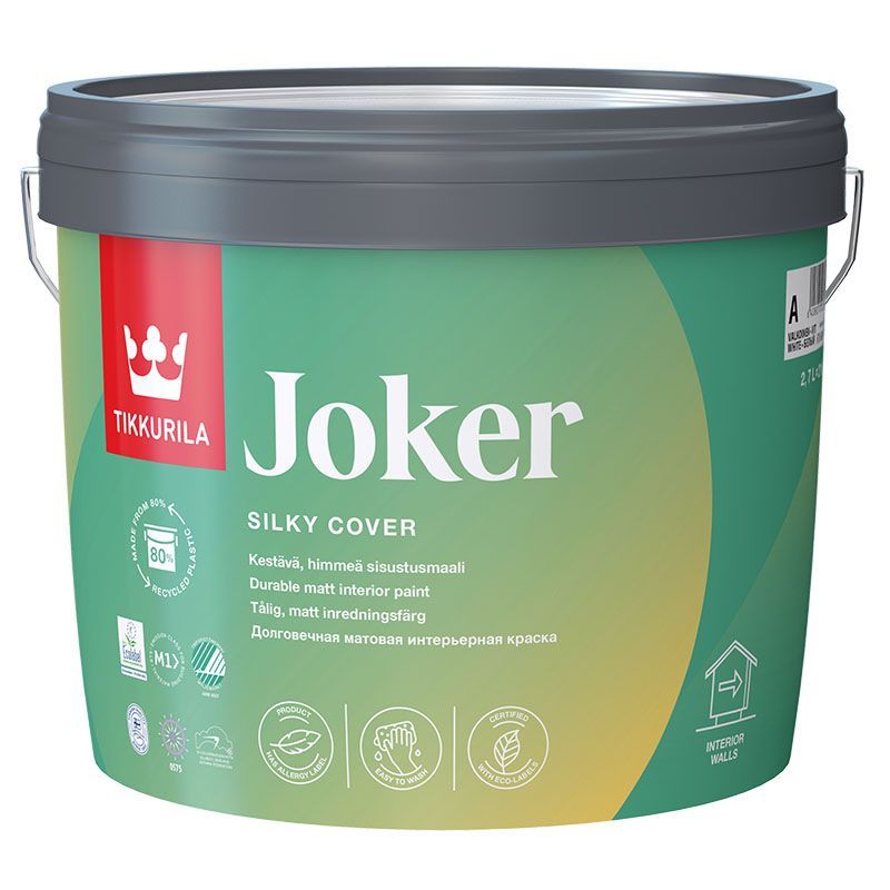 TIKKURILA JOKER краска гипоаллергенная для интерьеров, матовая, база A (2,7л)