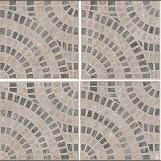 Плитка из керамогранита K949793LPR01VTE0 Marble-Beton Круговой Темный Декор 60x60