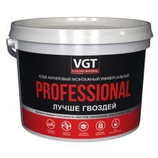 VGT PROFESSIONAL КЛЕЙ АКРИЛОВЫЙ МОНТАЖНЫЙ универсальный, белый (0,8 кг)