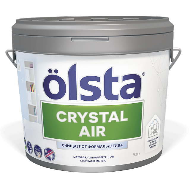 Olsta Crystal Air / Олста Кристалл Эйр Краска с функцией нейтрализации формальдегида