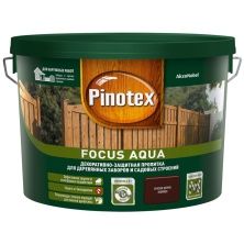 PINOTEX FOCUS AQUA деревозащитное средство для защиты заборов красное дерево (9л)