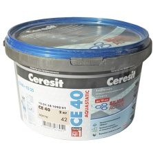 Затирка цементная Церезит CE 40 Aquastatic эластичная №42 латте 2 кг
