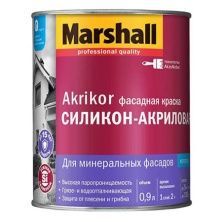 MARSHALL AKRIKOR краска фасадная, силикон-акриловая, матовая, база BС (0,9л)