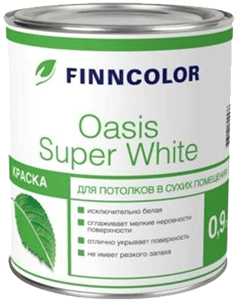 Finncolor Oasis Super White / Финнколор Оазис Супер Вайт Краска для потолков водно-дисперсионная глубокоматовая