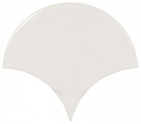 Керамическая плитка Scale Fan White для стен 10,6x12