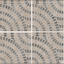 Плитка из керамогранита K949793LPR01VTE0 Marble-Beton Круговой Темный Декор 60x60