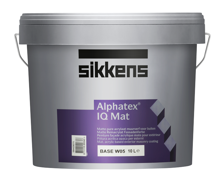 SIKKENS ALPHATEX IQ MAT краска универсальная особопрочная, глубокоматовая, база N00 (9,3л)