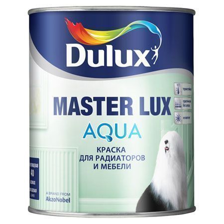 DULUX MASTER LUX AQUA краска для радиаторов и мебели, полуглянцевая 40, база BW (1л)