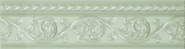 Керамическая плитка Caprichosa Moldura Yara Verde Pastel Бордюр 4x15