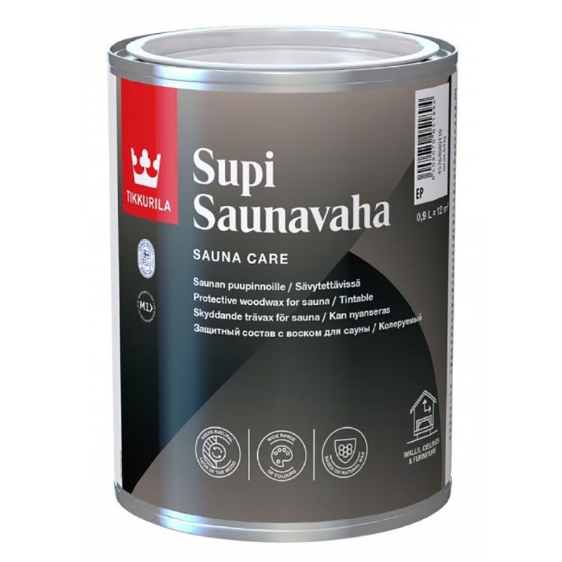 TIKKURILA SUPI SAUNAVAHA воск защитный для бани и сауны (1л)