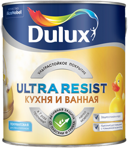 Dulux Ultra Resist / Дюлакс Ультра Резист Краска для кухни и ванной полуматовая