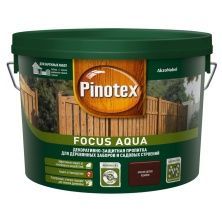 PINOTEX FOCUS AQUA декоративное защитное средство для заборов и садовых построек, кр.дерево (2,5л)