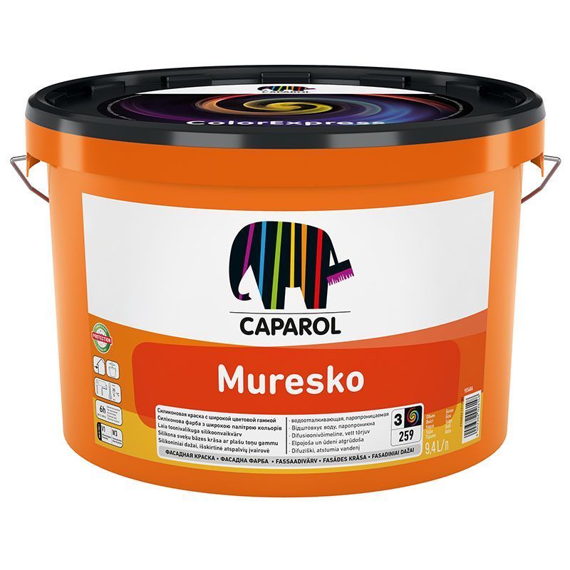 CAPAROL MURESKO краска фасадная на основе силиконовой смолы SilaCryl, матовая, база 3(Польша) (9,4л)