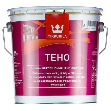 TIKKURILA TEHO краска масляная для деревянных фасадов, полуглянцевая, база C (2,7л)