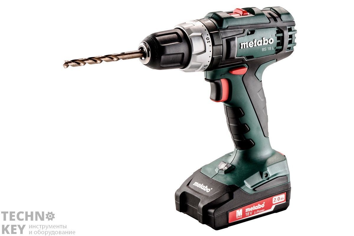 Аккумуляторный винтоверт Metabo BS 18 L 50Нм,13мм,2х2Ач,кейс 602321500