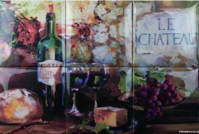 Керамическая плитка Coffee Wine Picture 6pz Панно 45x30