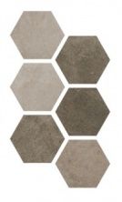 Плитка из керамогранита Hexagon Atlas Multi Cold для стен и пола, универсально 21,6x25