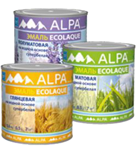 Alpa Ecolaque / Альпа Эколак Эмаль универсальная глянцевая