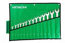 Набор комбинированных гаечных ключей в скрутке Hitachi 14 предметов HTC-774018