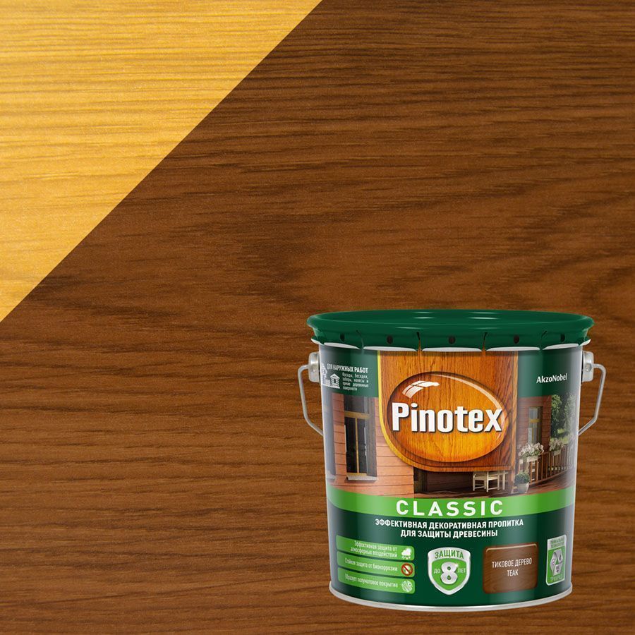 PINOTEX CLASSIC NW антисептик, тик (2,7л)