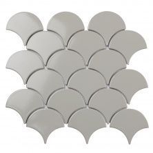 Мозаика HOMEWORK Fan Shape Light Grey Glossy BF1912 29,3x27,4