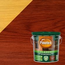 PINOTEX CLASSIC пропитка декоративная для защиты древесины до 8 лет, красное дерево (2,7л)