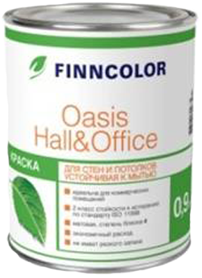 Finncolor Oasis Hall&Office / Финнколор Оазис Хол&Офис Краска для стен и потолков водно-дисперсионная глубокоматовая