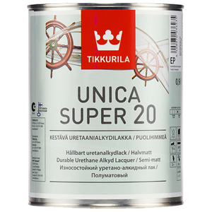 Tikkurila Unica Super 20 / Тиккурила Уника Супер 20 Лак для дерева уретано-алкидный полуматовый