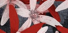 Керамическая плитка Апрель бордовый-1 Декор 25x50