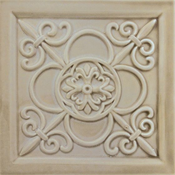 Керамическая плитка STUDIO ADST4030 RELIEVE VIZCAYA SILVER SANDS Декор 14,8x14,8