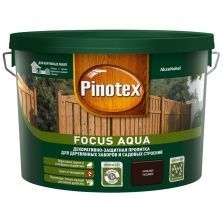 PINOTEX FOCUS AQUA пропитка для защиты деревянных заборов и садовых строений, палисандр (9л)
