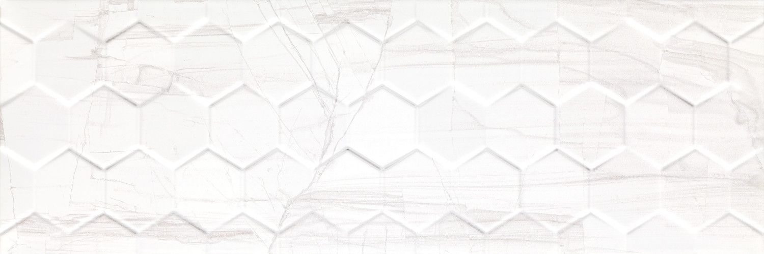 Керамическая плитка Brennero White Hexagon для стен 25x75