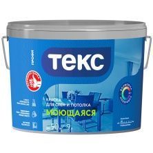 ТЕКС ПРОФИ МОЮЩАЯСЯ краска для стен и потолков, глубокоматовая, база D (0,9л)