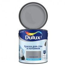 DULUX краска для стен и потолков, матовая, графитово-серый (2,5л)