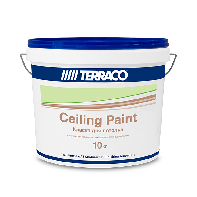 TERRACO CELLING PAINT краска акриловая для потолка, матовая (5кг)