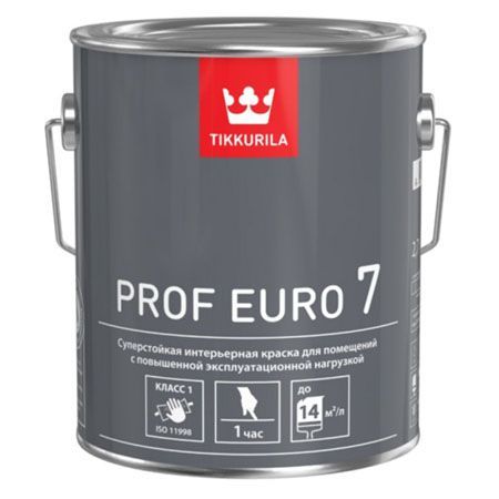 TIKKURILA PROF EURO 7 краска интерьерная, суперстойкая, матовая, база C (2,7л)