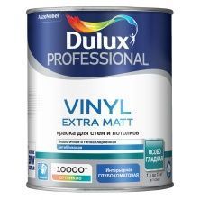DULUX PROFESSIONAL VINYL EXTRA MATT краска для потолка и стен, глуб/мат, Баз BW (1л)