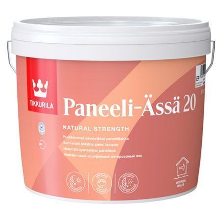 TIKKURILA PANEELI ASSA 20 лак интерьерный колеруемый для стен и потолков, полуматовый (2,7л)