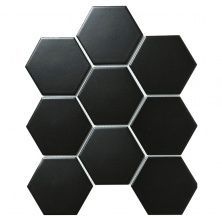 Мозаика HOMEWORK Hexagon big Black Matt SBH4810 25,6x29,5