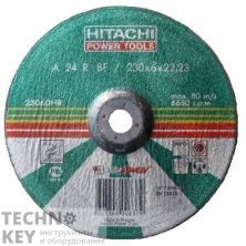 Диск шлифовальный (зачистной) Hitachi-Луга по металлу 230 Х 6 Х 22, 27 (14А)