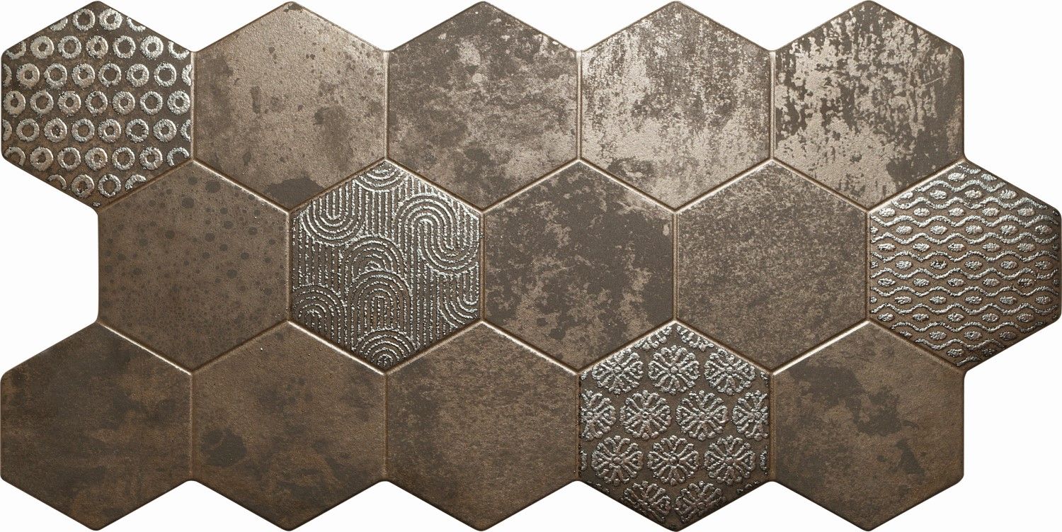 Плитка из керамогранита Hive Bronce для стен и пола, универсально 45,5x90