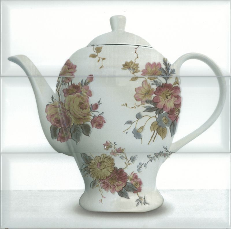 Керамическая плитка Composicion Tea 03 White Панно 30x30