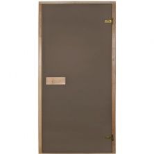 Дверь для бани, стеклянная, каленая, бронза, матовая, 700х1900 мм, в ассортименте