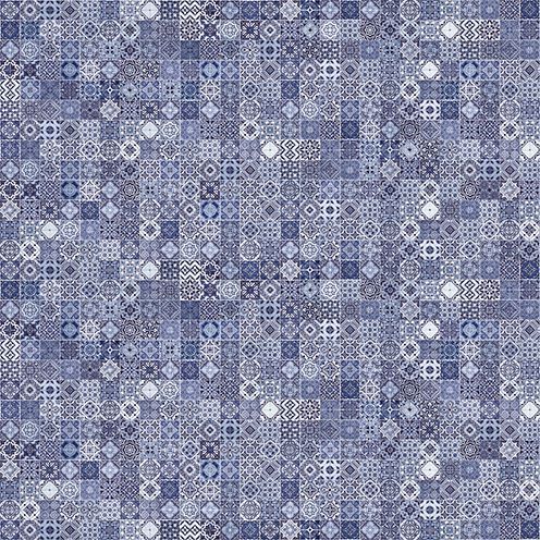 Плитка из керамогранита blue Hammam глаз голубой HA4R042D для пола 42x42